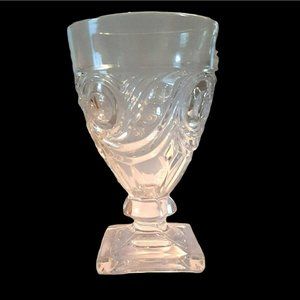 Heisey Clear Crystal Ipswich Pattern Water Glass Goblet Replacement Vtg